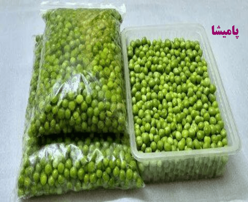 نخود فرنگی فریز شده در ظروف هوایبندی شده – نگهداری بلندمدت