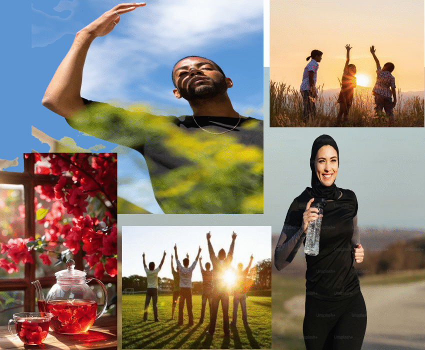دختر با لباس ورزشی و دمنوش – زیبایی و سبک زندگی تابستانی