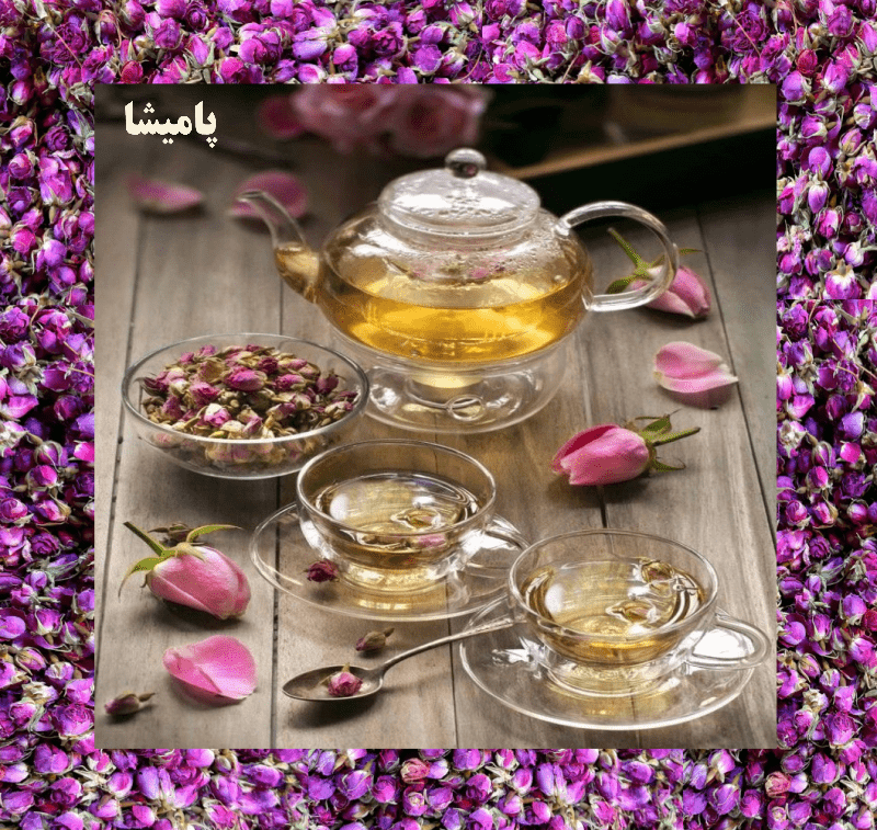 "دمنوش گل محمدی در فنجان — ضد استرس و بهبود خواب"