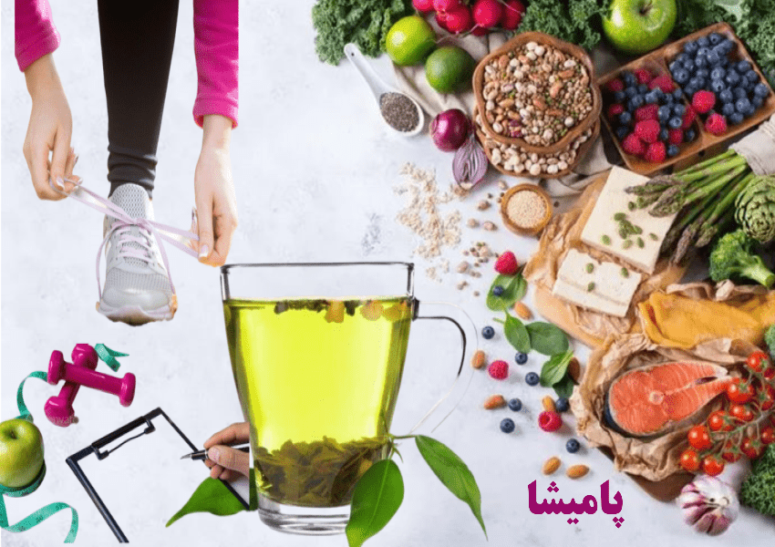 "چای سبز و کاهش وزن - EGCG موجود در چای سبز به سوزاندن چربی کمک میکند"